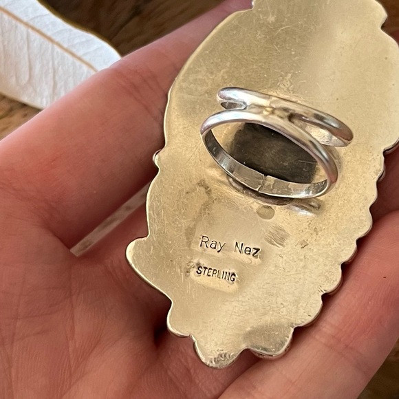 SOLD‼️ HP 4X • R. NEZ Sterling Silver Large Turquoise Ring - Picture 4 of 6